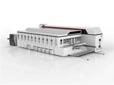 EX-1224 Vacuum Transfer Full Automatic Lead Feed Flexo Printing Slotting Die Cutting Machine